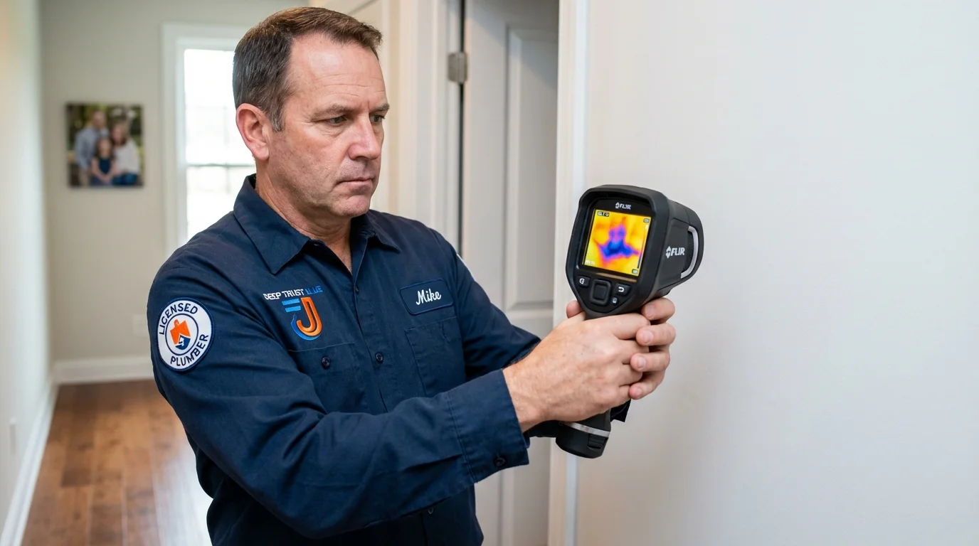 Thermal imaging leak detection by Johns Plumbing LLC in Parker City